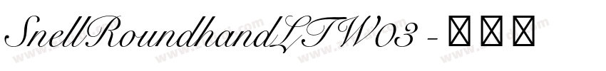 SnellRoundhandLTW03 字体转换